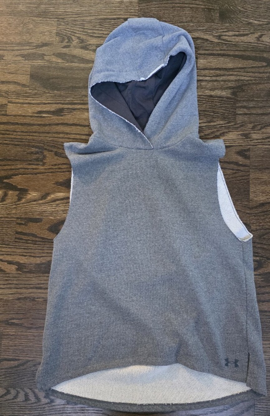 Under Armour UA BTG Terry Sleeveless Hoodie Womens Gray Size M